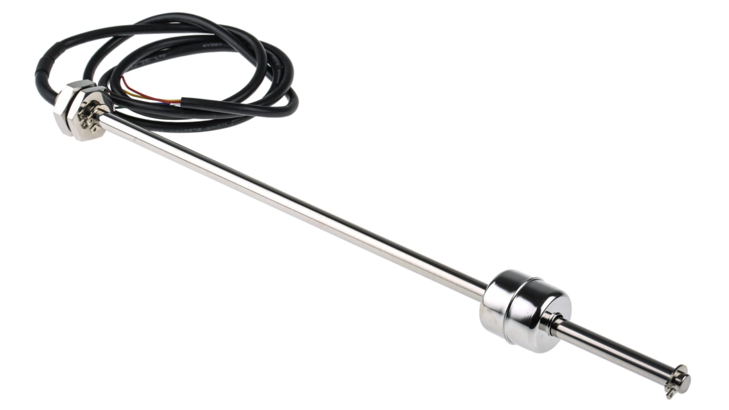 RS PRO 不锈钢浮球开关, 内部安装, NO/NC, 最大直流120V, 最高+135°C, 线长1m