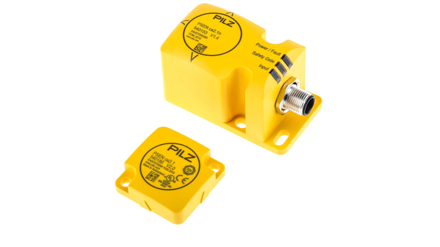 Pilz Transponder Non-Contact Safety Switch, 24V dc, Polybutylene Terephthalate Housing, M12