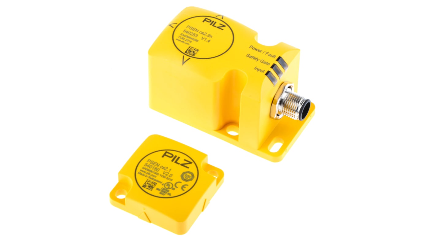 Pilz Transponder Non-Contact Safety Switch, 24V dc, Polybutylene Terephthalate Housing, M12