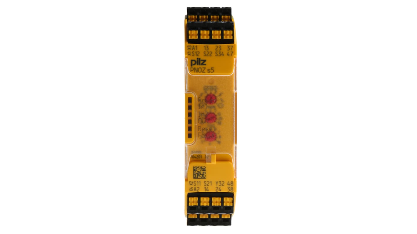 Pilz PNOZsigma PNOZ s5 C Emergency Stop Safety Relay, 48 → 240V ac/dc, Dual-Channel, 2 Safety Contacts