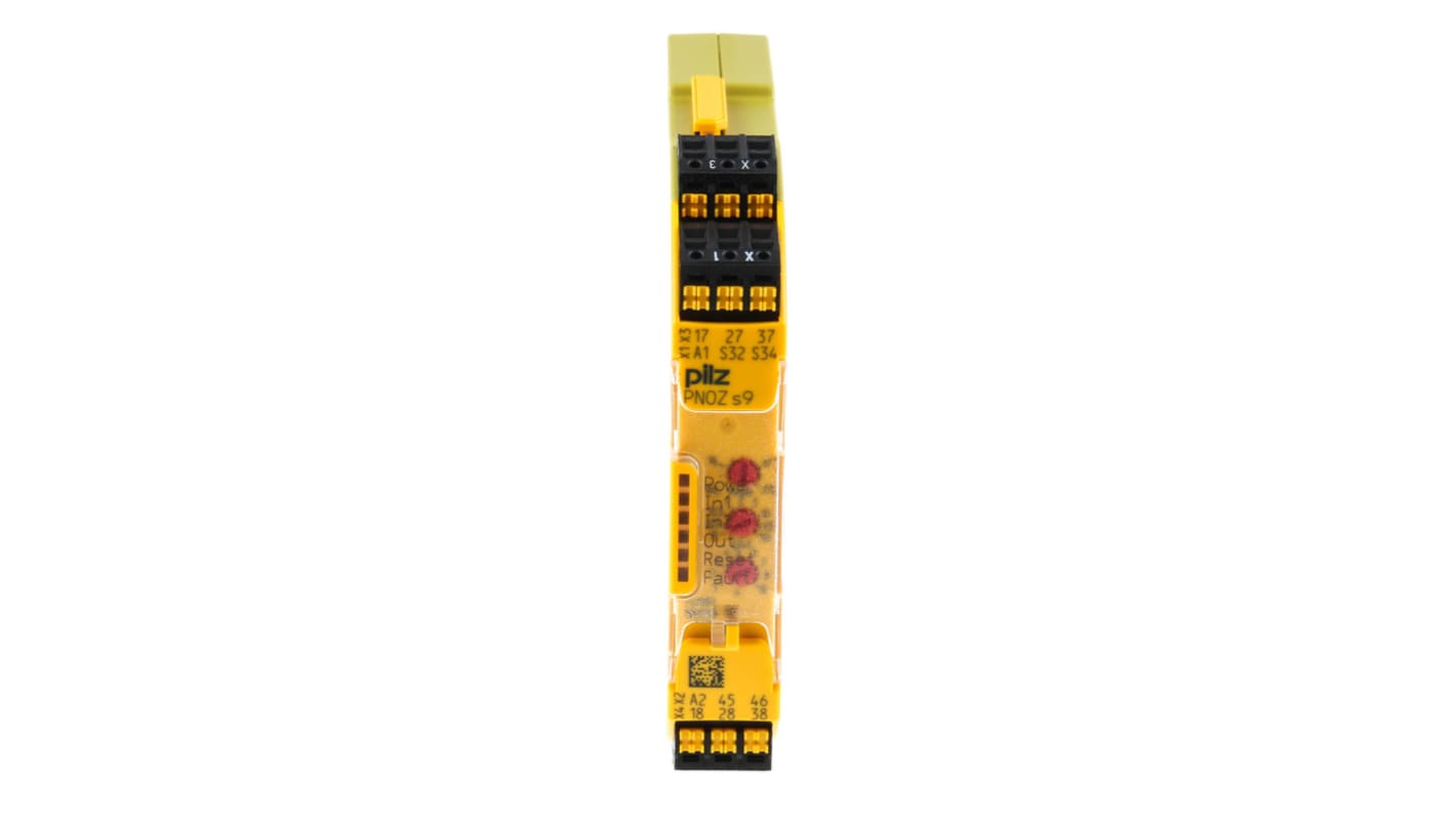 Relè di sicurezza Pilz PNOZ s9 C, 24V cc, 2 canali, 3 contatti di sicurezza