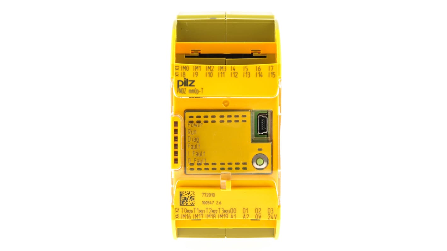 Controlador de seguridad Pilz PNOZ mm0p-T., 20 E/4 S, cat. seguridad 4, SIL 3, 24 V dc