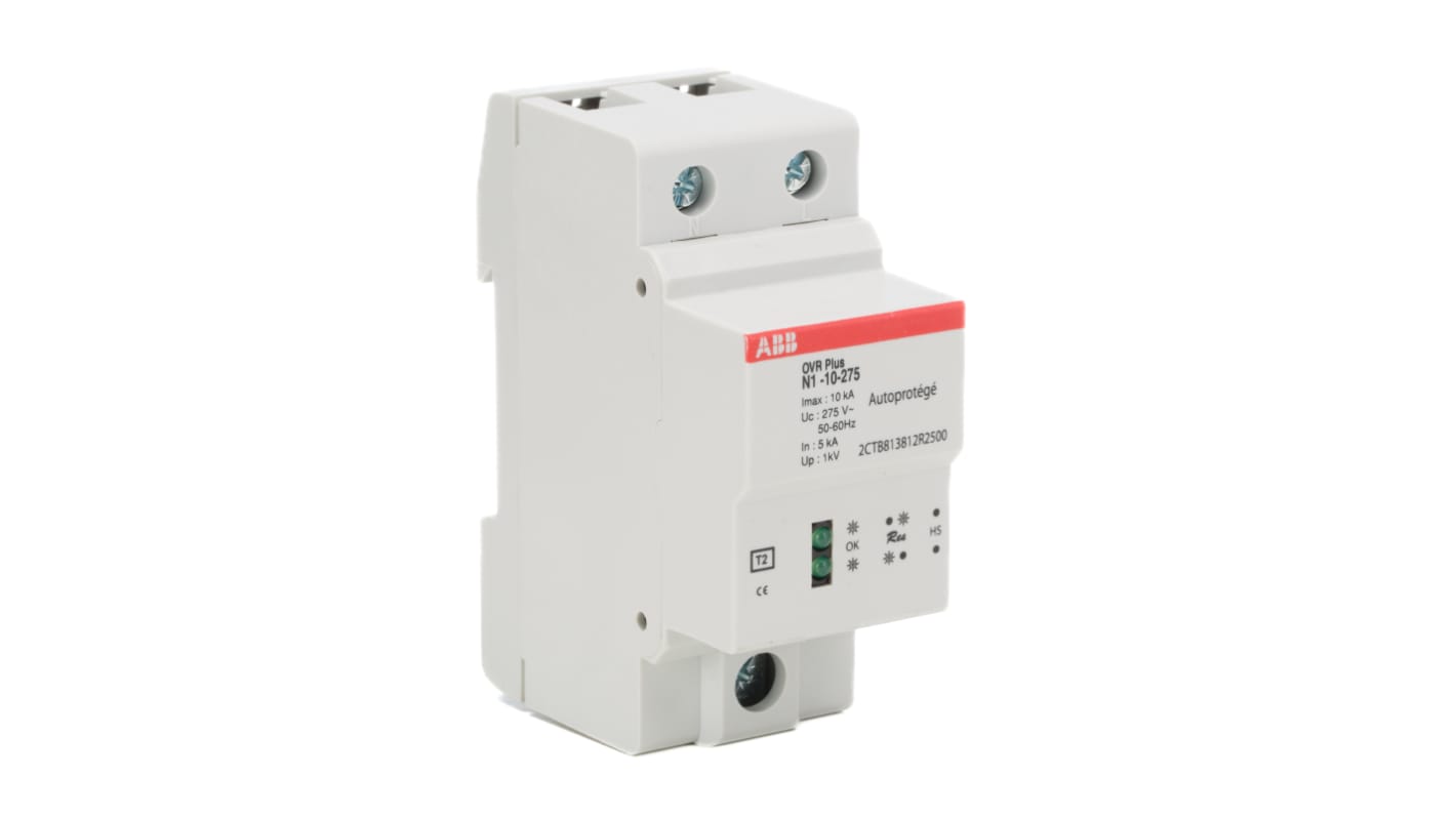 ABB 1 Phase Surge Protector, 6kA, DIN Rail Mount