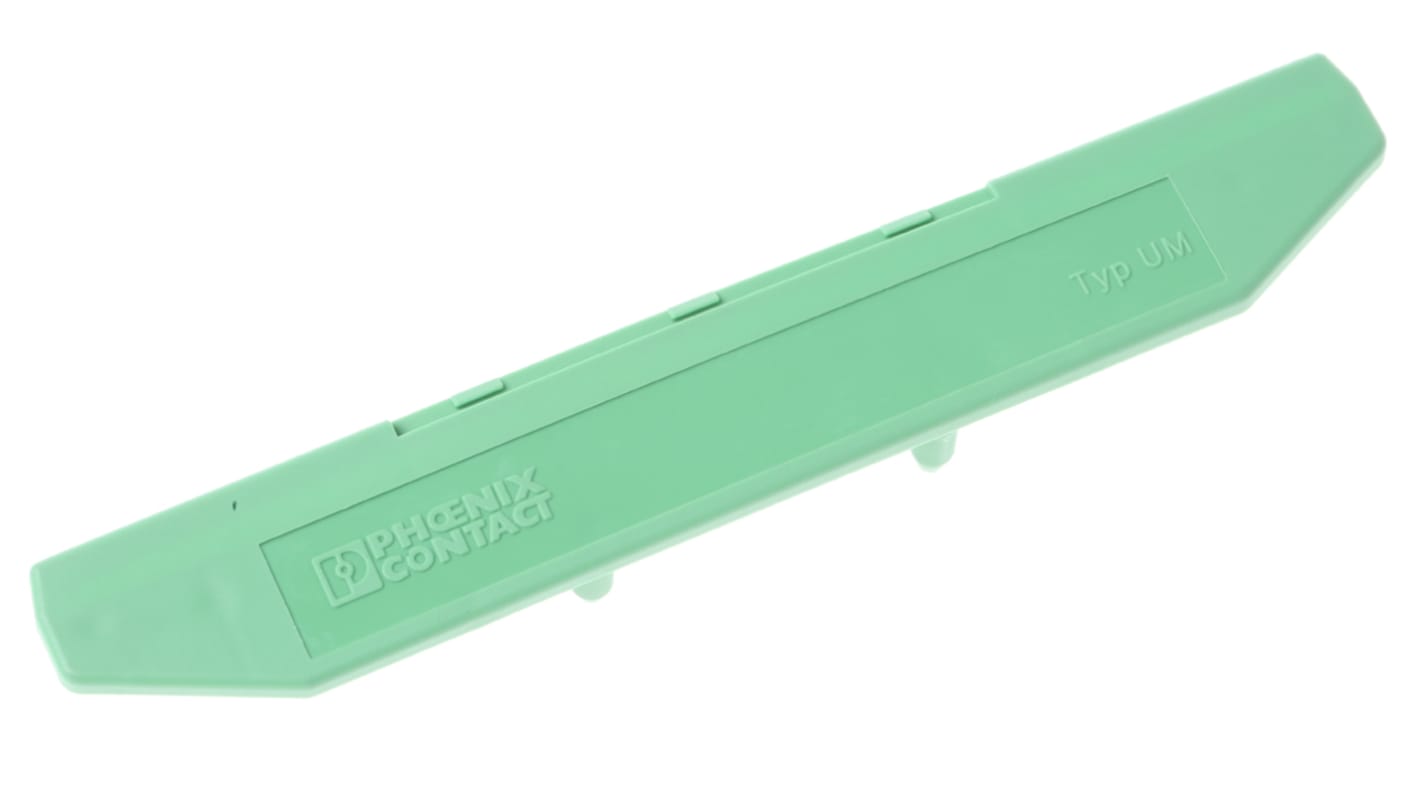 Elemento lateral Phoenix Contact serie UM-SE, para usar con Bloques terminal de carril DIN