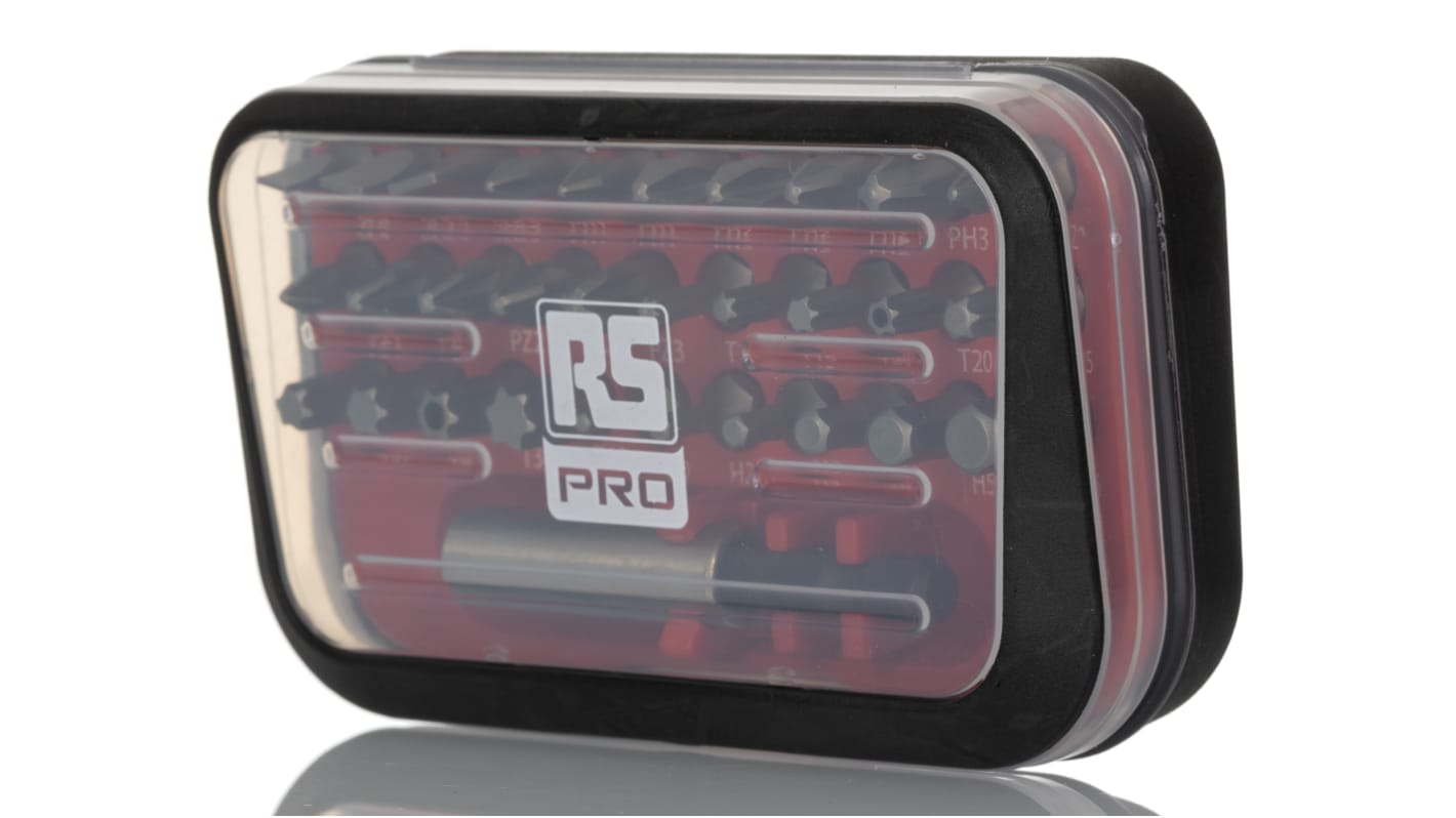 RS PRO Bit Set 31 Pieces, Phillips, Pozidriv, Slotted, Torx