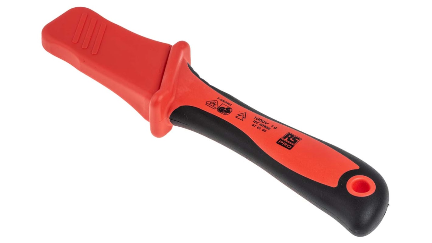 RS PRO Cable Knife, VDE/1000V, 220 mm Overall, 44 mm Blade