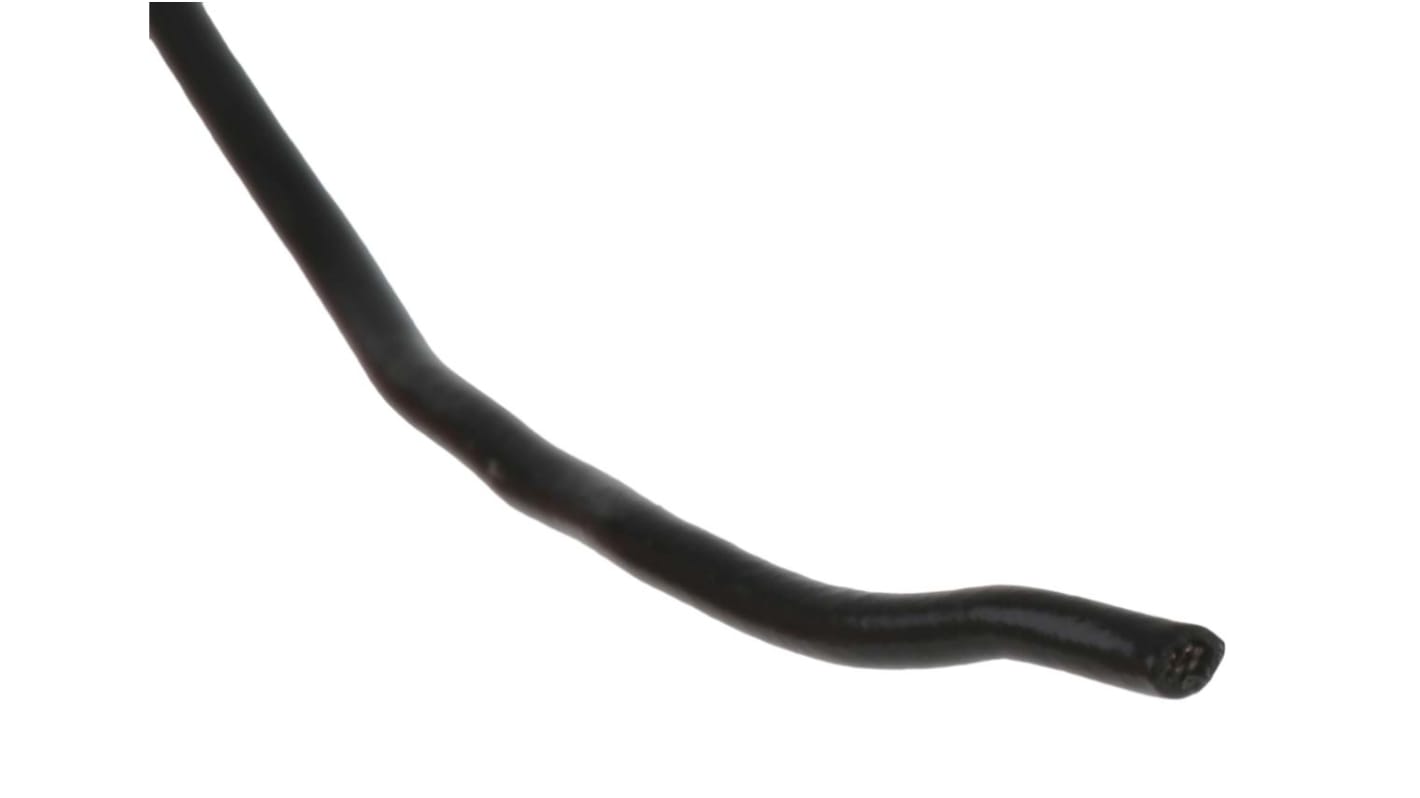 Nexans KY30 Series Black 0.2 mm² Hook Up Wire, 24 AWG, 7/0.2 mm, 250m, PVC Insulation, 10039049