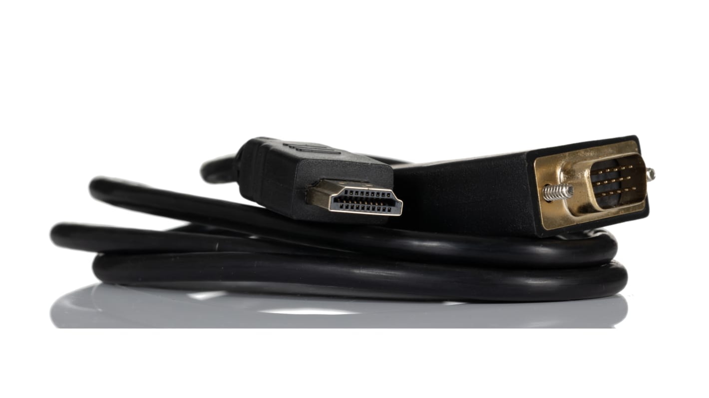 RS PRO, 1m Male HDMI to Male VGA