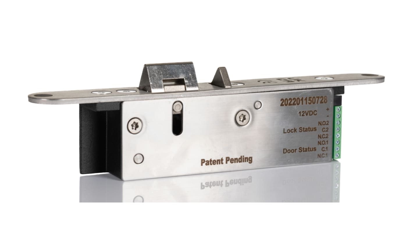 Serratura elettronica RS PRO, Resistenza a conseguenze guasti, 12V cc, profondità 43 mm Blocco elettrico