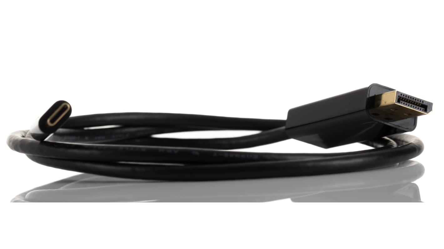 Kabel DisplayPort długość 1m B: USB C A: Display Port RS PRO 4K