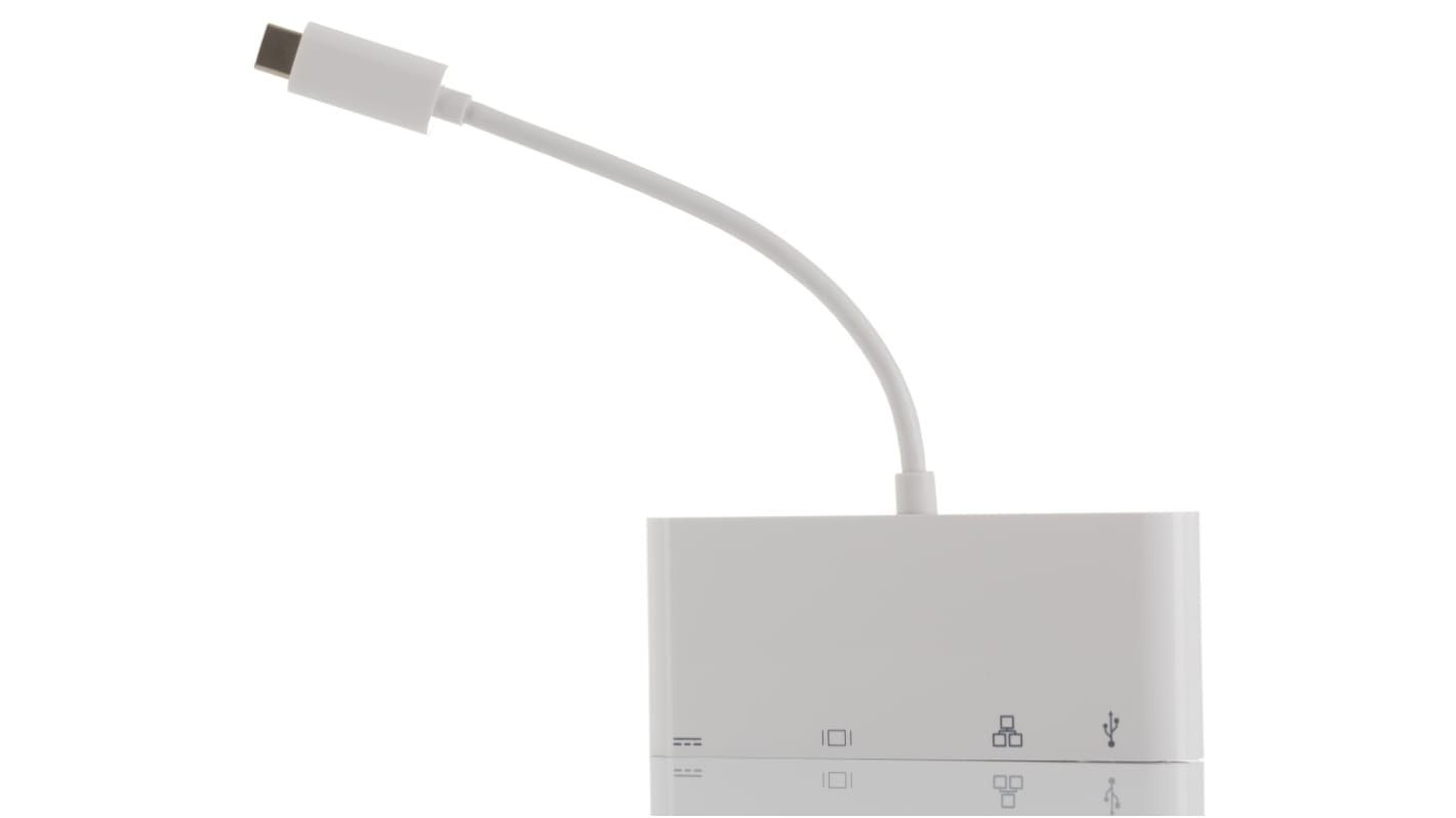 RS PRO 适配器电缆, USB C转DVI转换器, 支持1个屏
