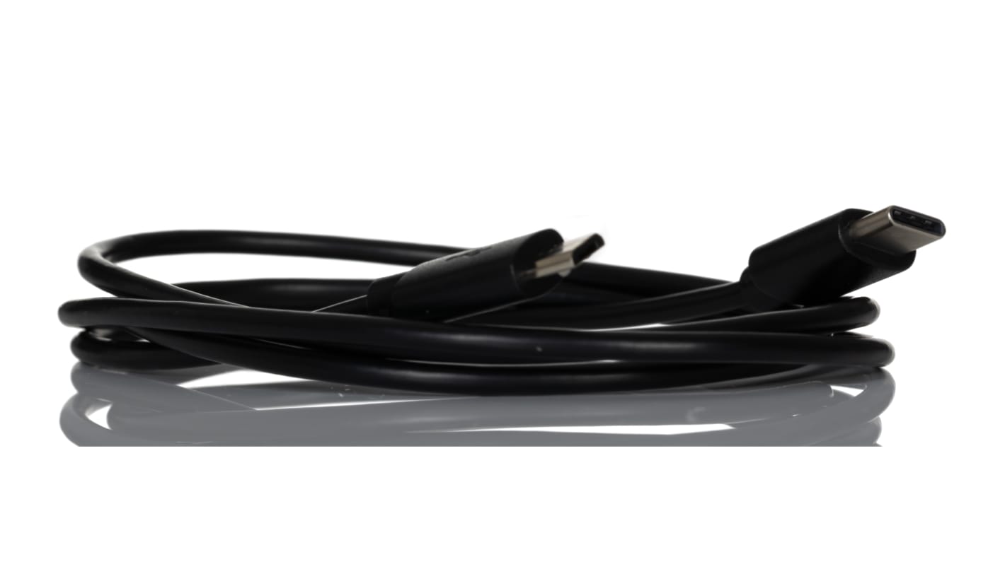 Kabel USB Złącze A USB C Złącze B Micro USB typu B dł. 1m Przewód USB USB 2.0 kolor: Czarny