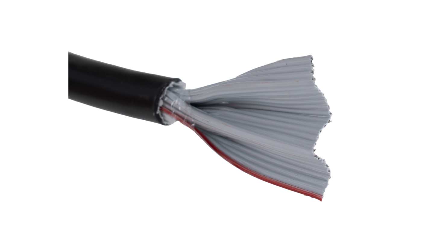 3M 3759 Series Round Ribbon Cable, 25-Way, 1.27mm Pitch, 30m Length, IDC to IDC