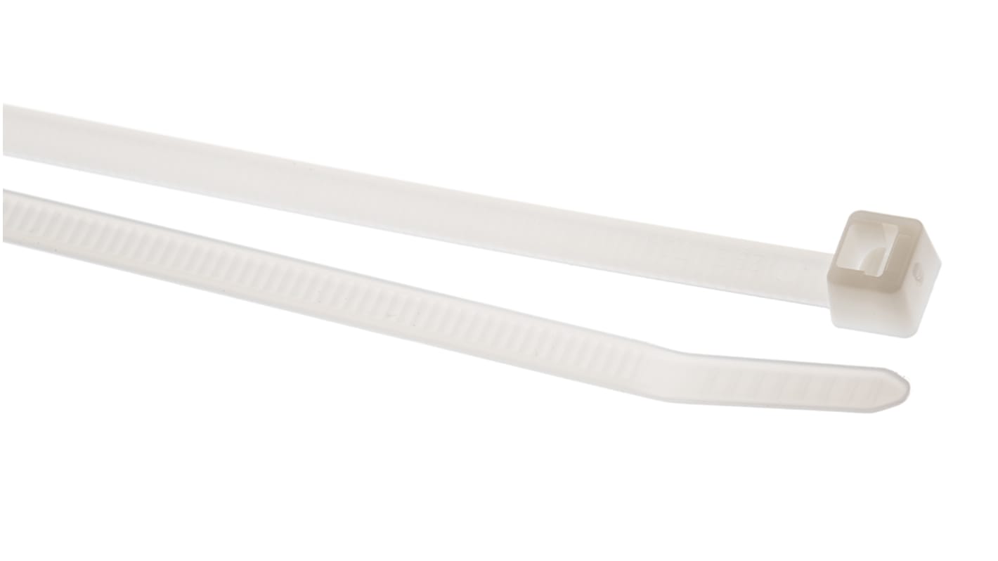 HellermannTyton Cable Tie, 150mm x 4.6 mm, Natural Polyamide 6.6 (PA66), Pk-100