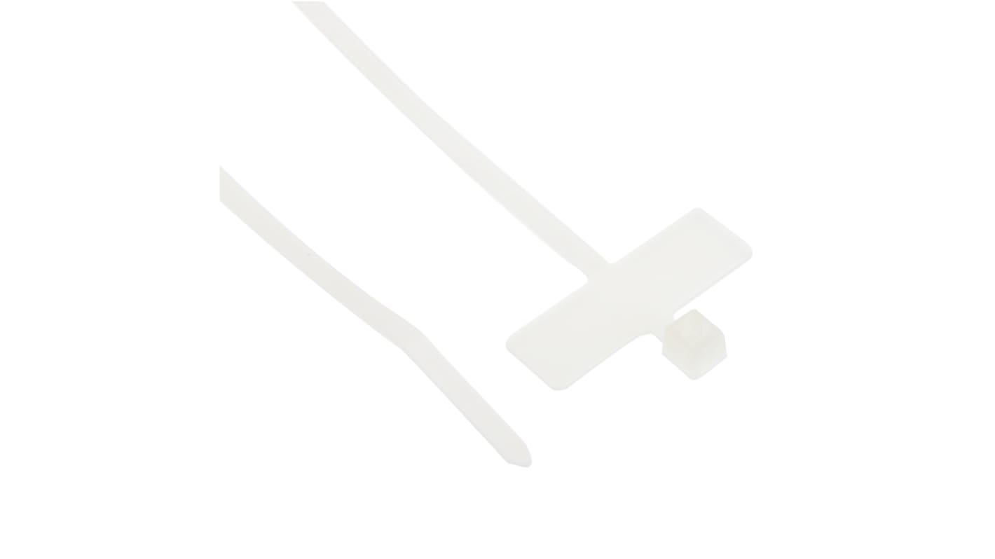 HellermannTyton 結束バンド, 100mm x 2.5 mm, ナチュラル, ポリアミド6.6 (PA66), 111-81821 IT18R-PA66-NA