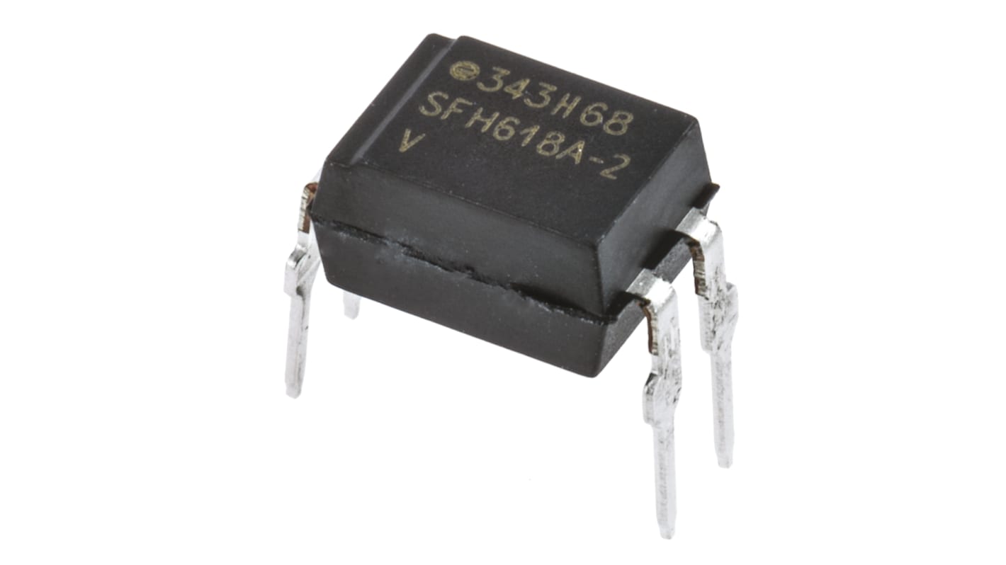 Vishay, SFH618A-2 DC Input Transistor Output Optocoupler, Through Hole, 4-Pin PDIP