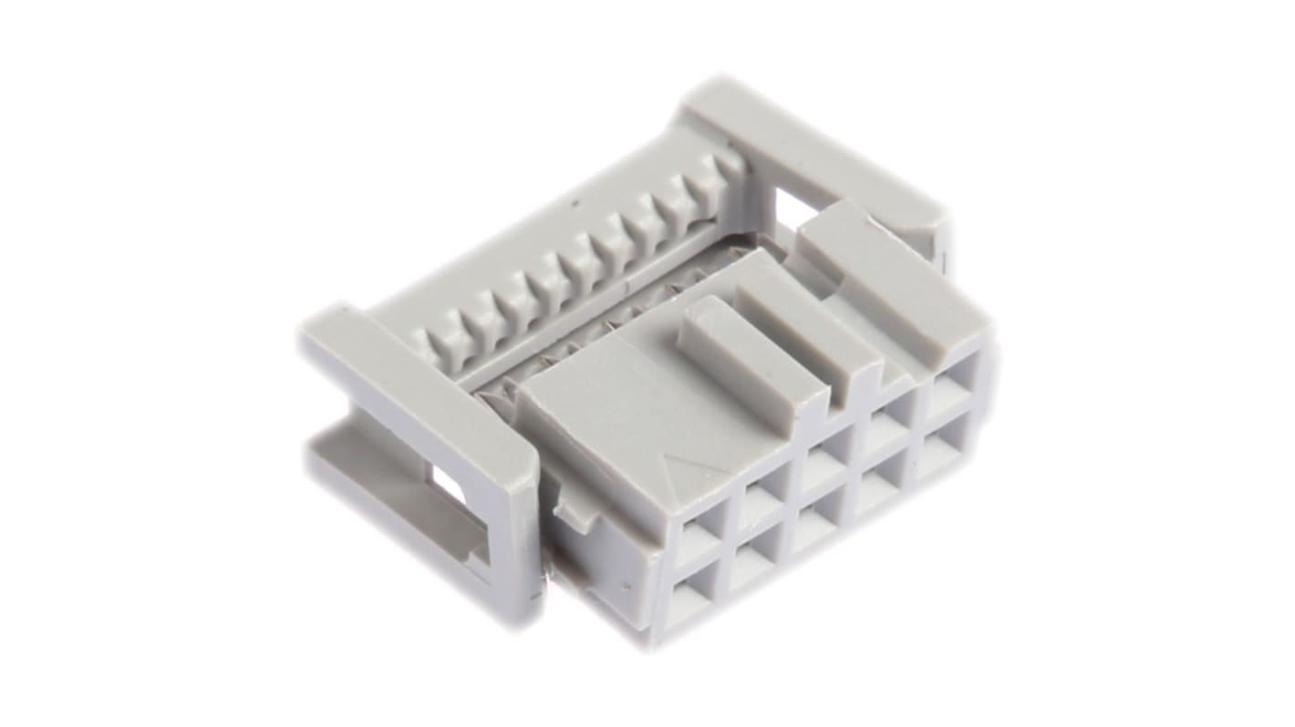 3M IDC连接器, 母座, 10p, 2.54mm间距, 2排, 电缆安装, IDC端接, 直角, 891系列