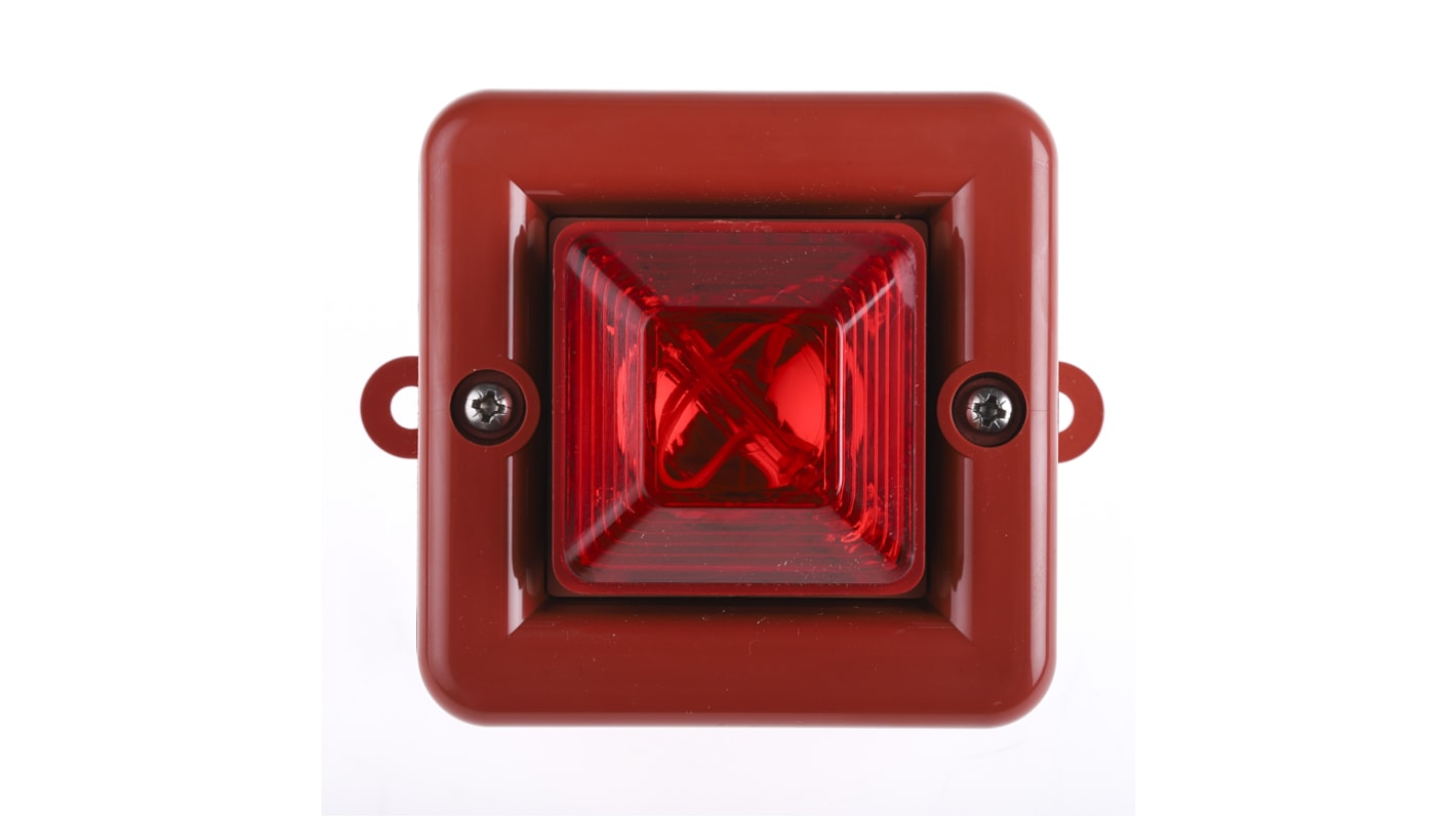 e2s 声光报警器, 230 V 交流电源, 1米外104dB, IP66, 红色灯罩, 红色外壳, SON4系列