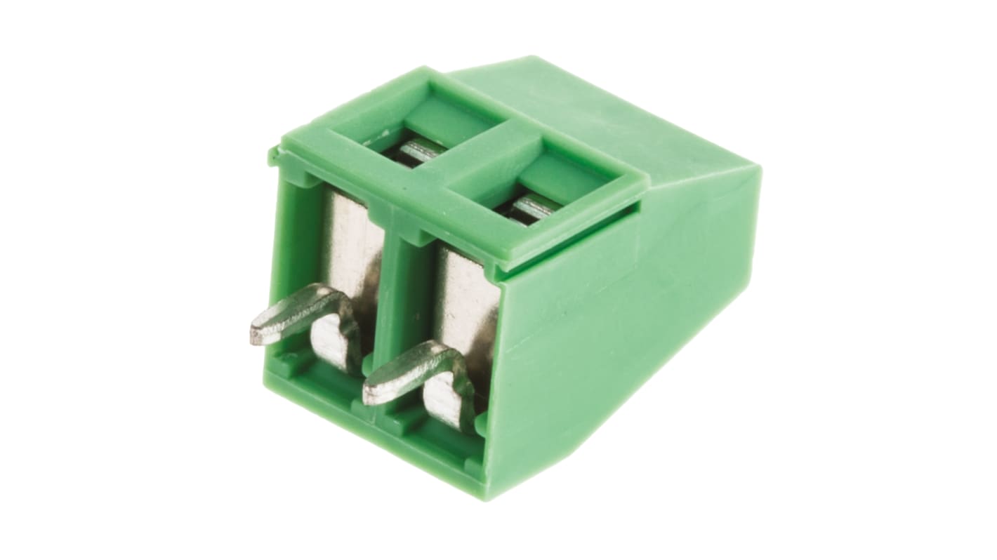 Phoenix Contact MKDS 1.5/2-5.08 Series PCB Terminal Block, 2-Contact, 5.08mm Pitch, Through Hole Mount, 1-Row, Screw