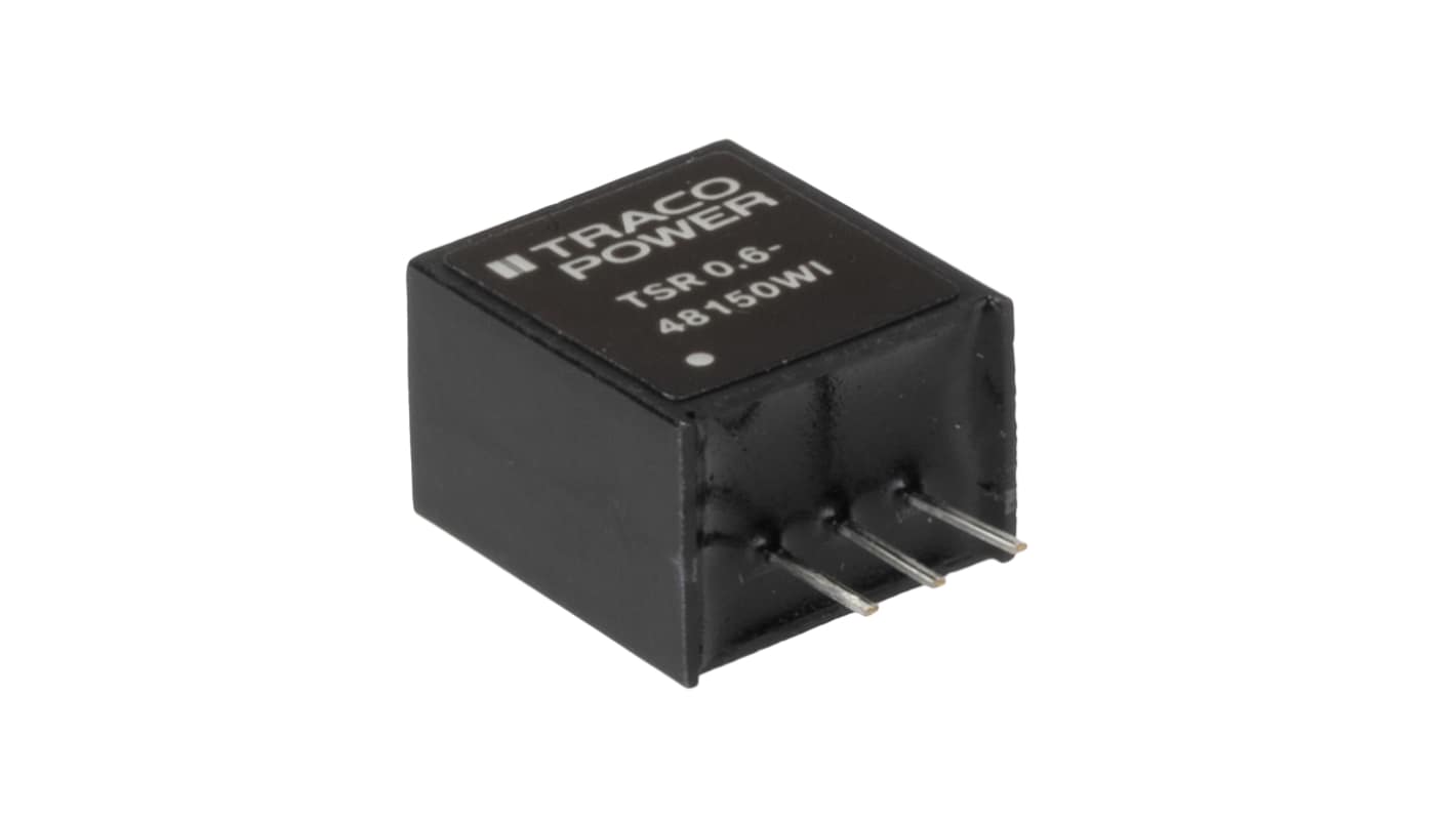 TRACOPOWER Non-Isolated DC-DC Converter, Through Hole, 15V dc Output Voltage, 20 → 72V dc Input Voltage, 600mA