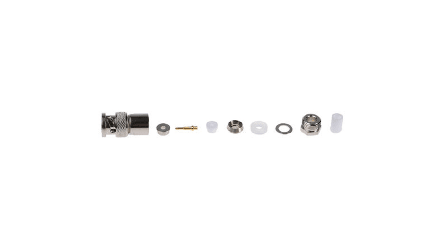 Telegartner Stecker Koaxialsteckverbinder BNC-Steckverbinder, Kabelmontage, Klemm-Anschluss, für RG58 C/U-Kabel, 50Ω, ,