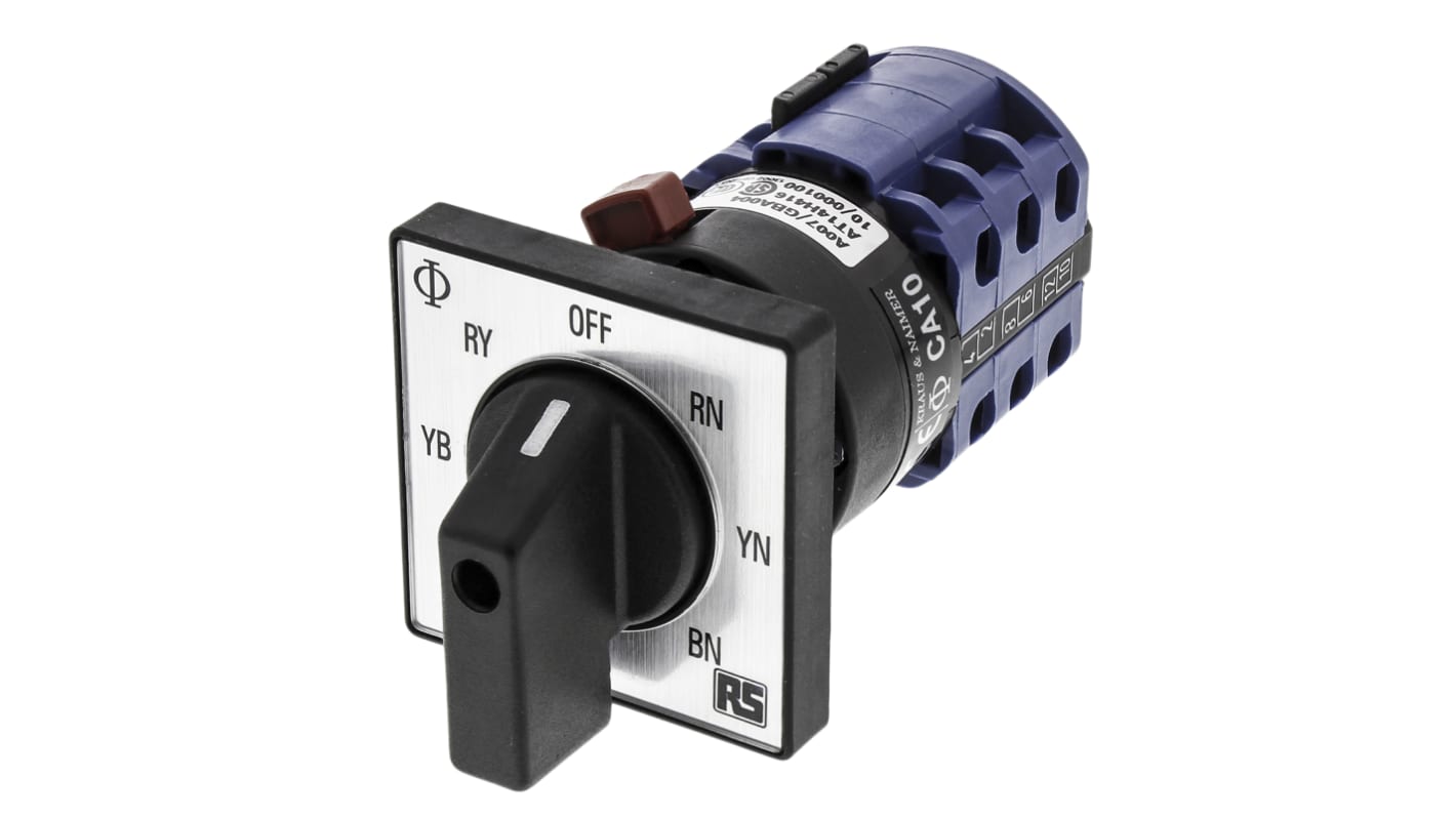 Kraus & Naimer, 4P 7 Position Voltmeter Cam Switch