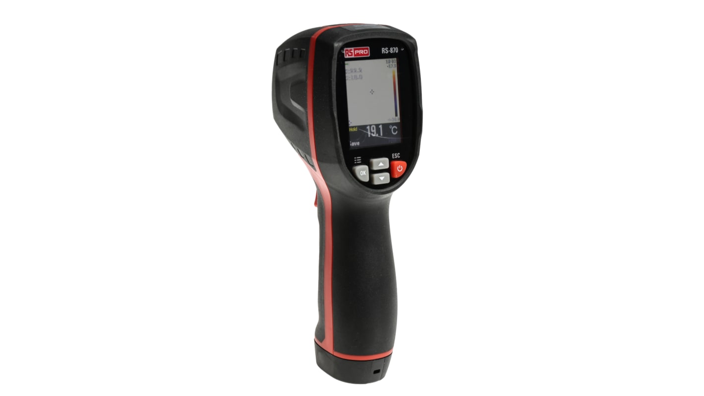 RS PRO DT-870 Bluetooth, WiFi Thermal Imaging Camera, -4 → +716 °F, +20 → +380 °C, 80 x 80pixel Detector