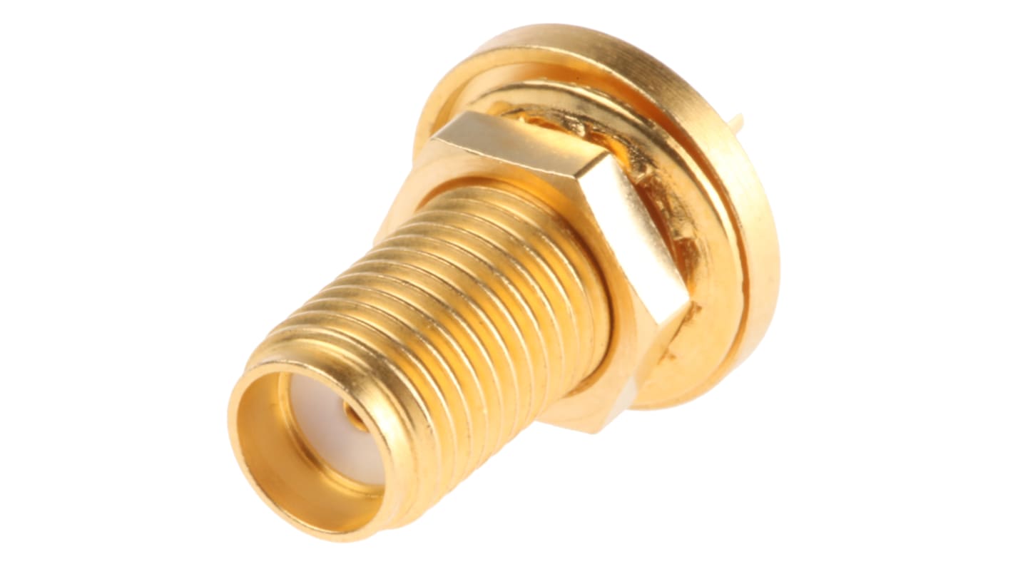 Telegartner, Jack Panel Mount SMA Connector, 50Ω, Solder Termination, Straight Body