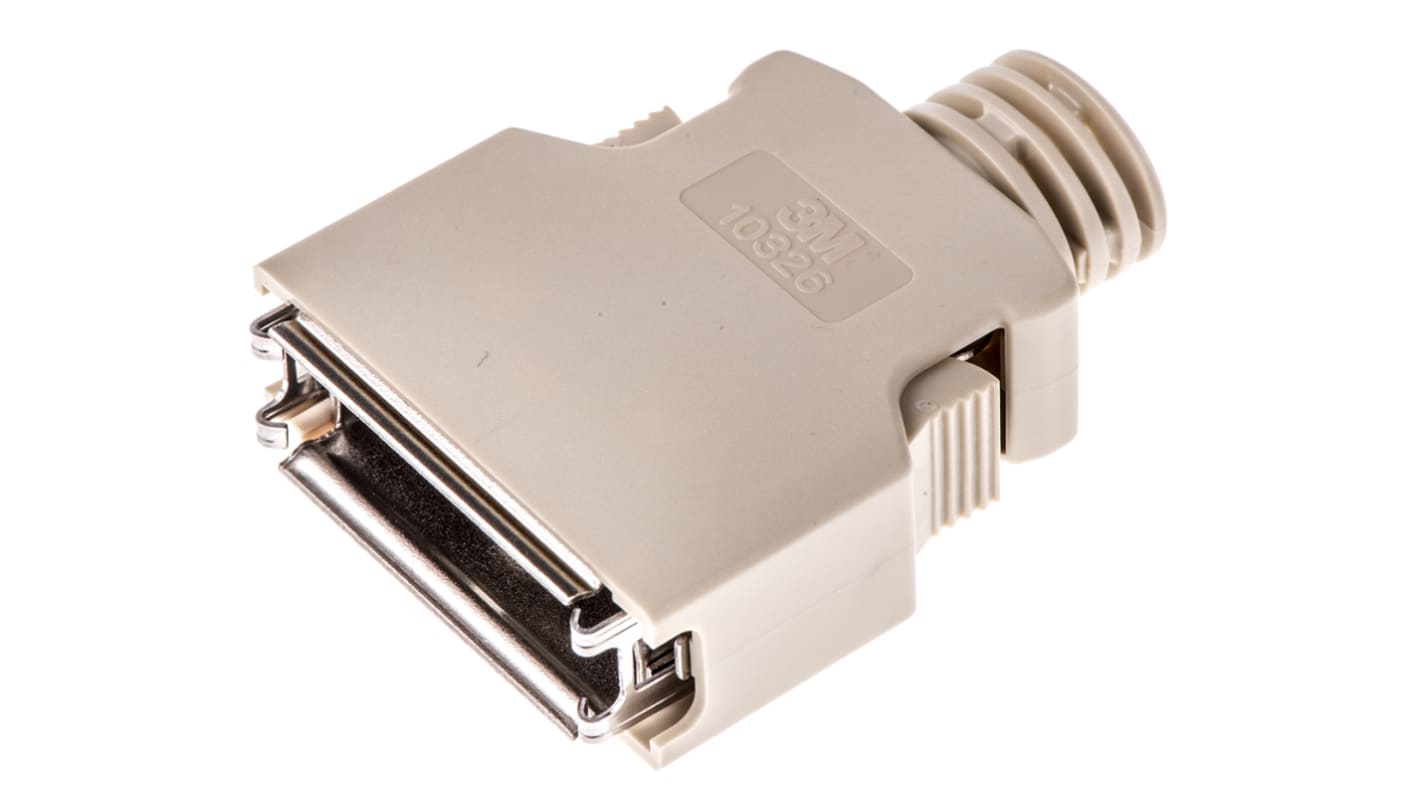 3M 26针D-Sub外壳, ABS壳体, 底壳 D-Sub连接器, 直向, D尺寸, 米色, 103系列