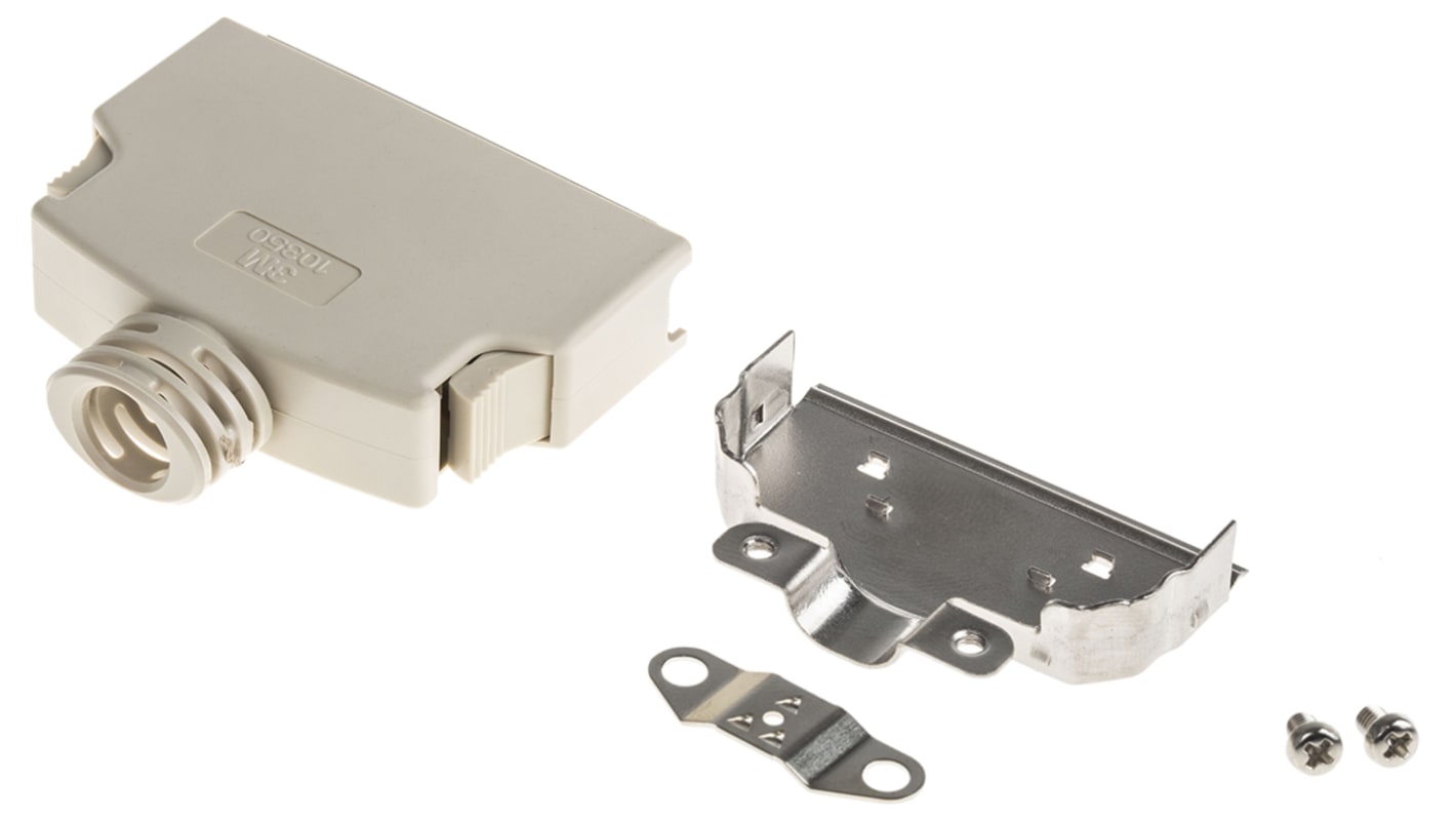 3M 103 Series ABS D Sub Backshell, 50 Way, Strain Relief