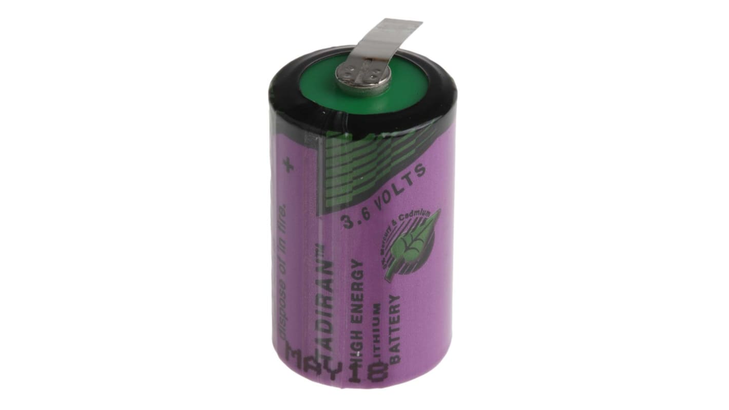 Tadiran Lithium Thionyl Chloride 3.6V, 1/2 AA Battery