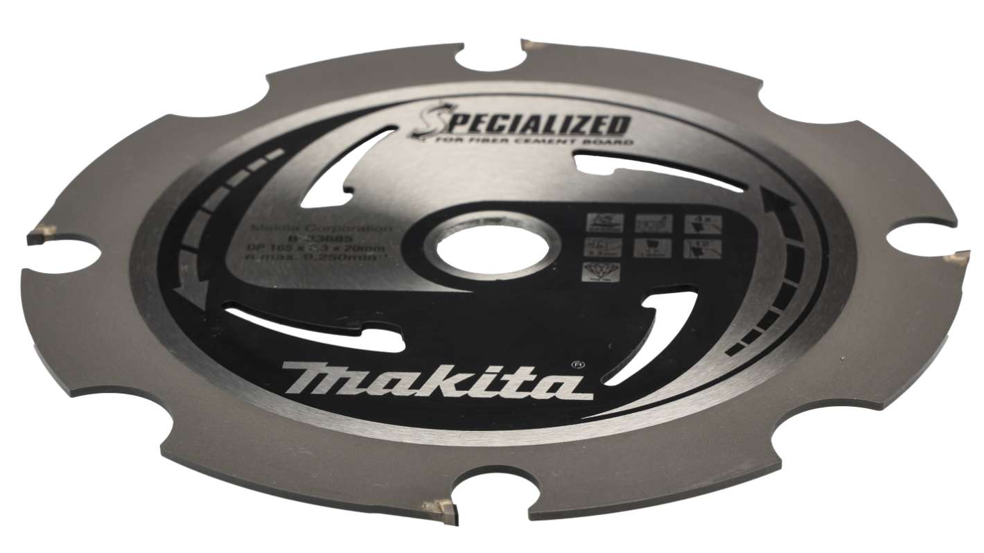 Makita 圆锯片, Φ165mm锯条, Φ20mm心轴, 可切割纤维水泥板