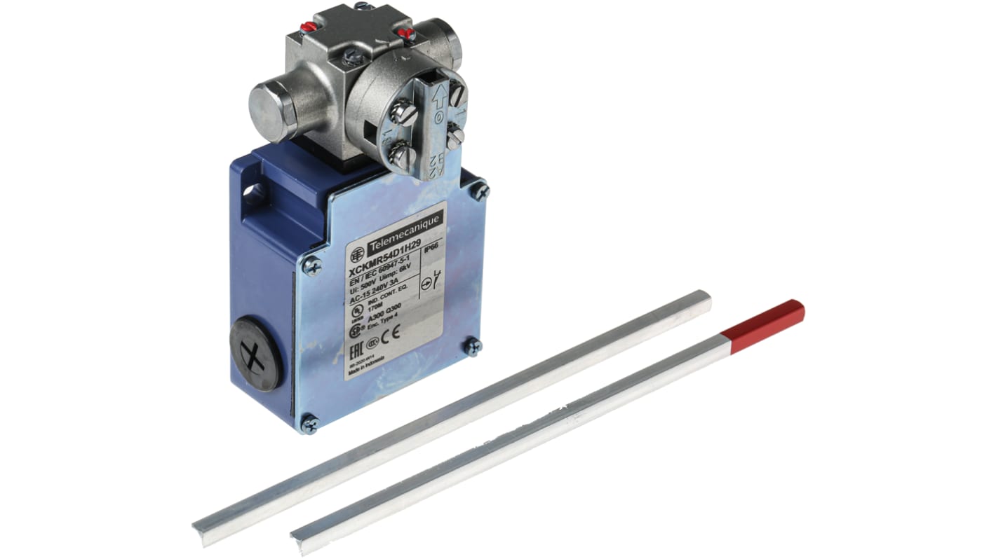 Telemecanique Sensors XCKMR Series Lever Limit Switch, 2NC/2NC, IP66, 4P, Zamak Zinc Alloy Housing, 240V ac Max, 10A Max