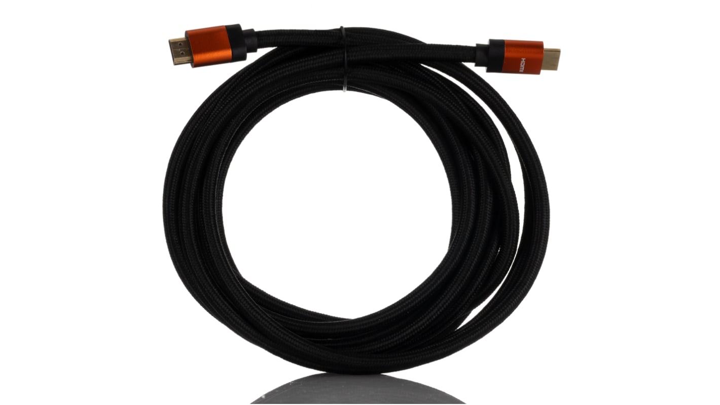 RS PRO HDMI 1.4 → 2.0, 5m Male HDMI to Male HDMI 8K