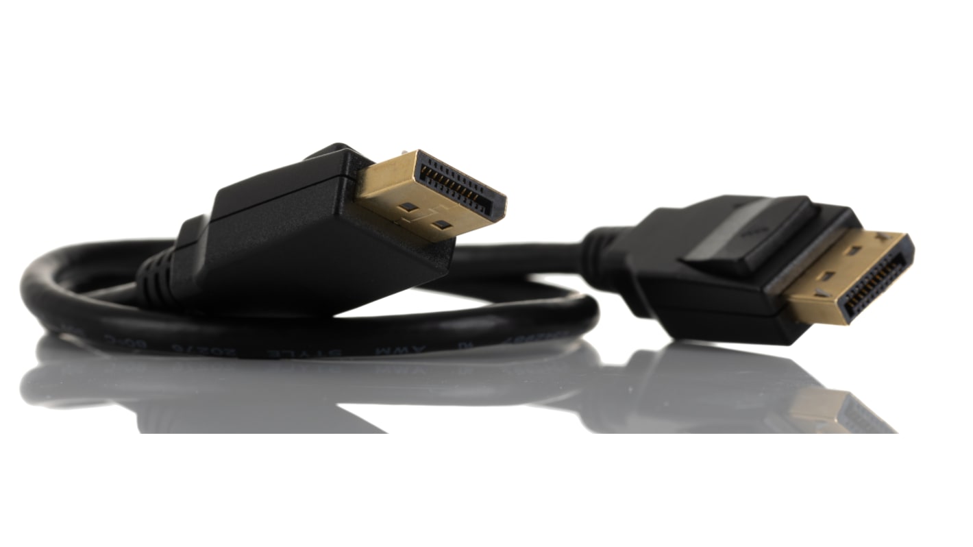 RS PRO Male DisplayPort to Male DisplayPort, PVC  Cable, 8K @ 60Hz, 500mm