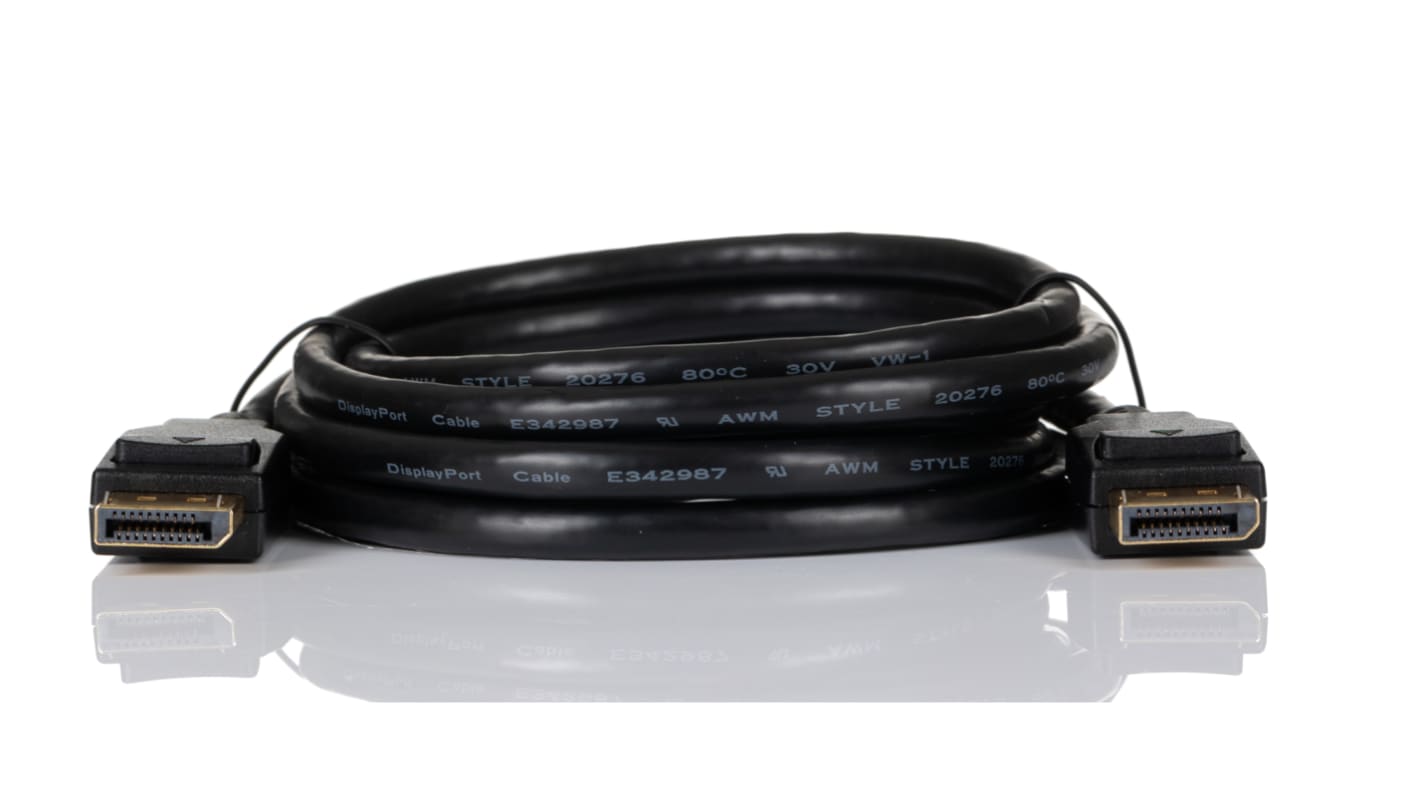 RS PRO Male DisplayPort to Male DisplayPort  Cable, 8K, 2m