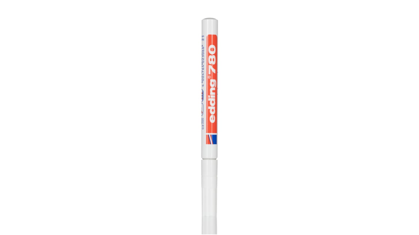 Edding White 0.8mm Extra Fine Tip Paint Marker Pen for use with Glass, Metal, Plastic, Wood