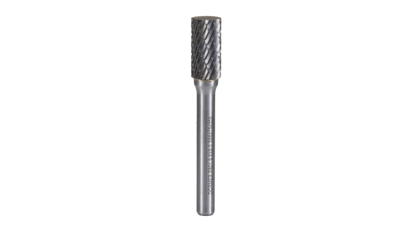 Dormer P801 Series Cylinder Burr, 9.6mm Capacity, Carbide Blade