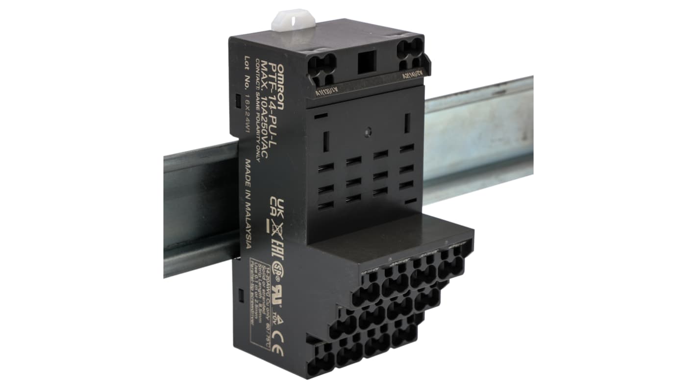Omron 继电器底座, 10A, 250V, 底盘安装, 适用于4 极 ptf 系列
