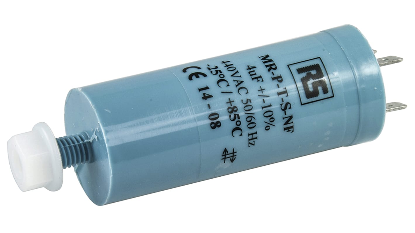 RS PRO Polypropylene Film Capacitor, 440V ac, ±10%, 4μF, Screw Mount