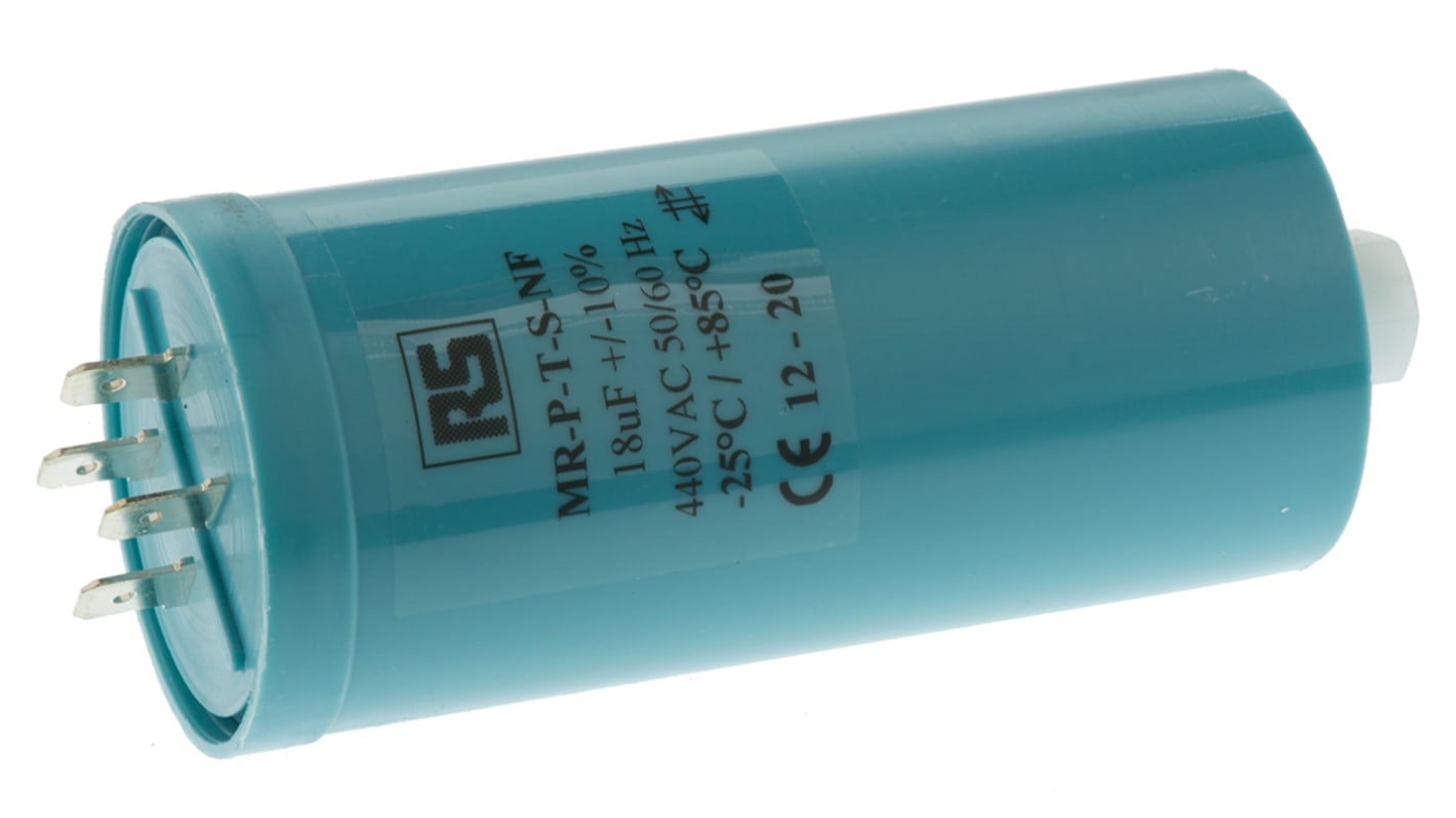 RS PRO フィルムコンデンサ, 440V ac, 18μF, スクリューマウント, ±10%