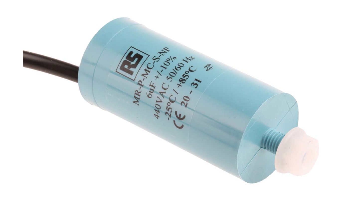RS PRO 聚丙烯薄膜电容, 6μF, 440V 交流, 螺钉安装, ±10%容差