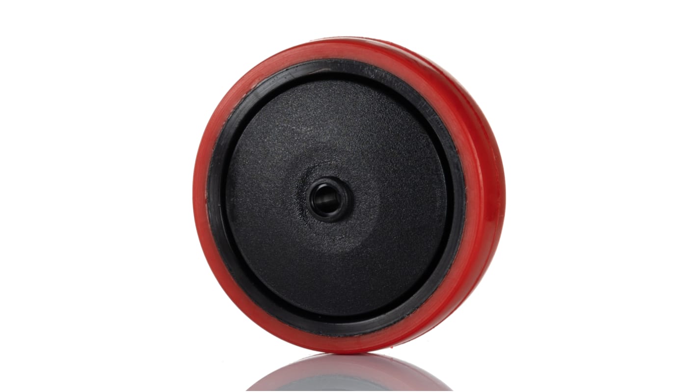 RS PRO Rollwagenrolle Orange, Mat. Polyurethan, Vollmaterial, 150kg, Abriebfest, korrosionsbeständig, sanfte Fahrt und