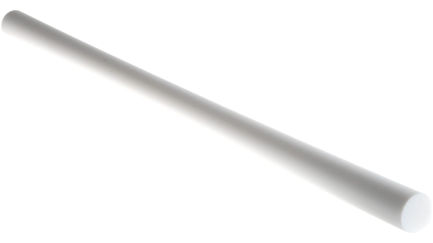 RS PRO Opaque Fluoroplastics PTFE Rod, 500mm x 25mm Diameter