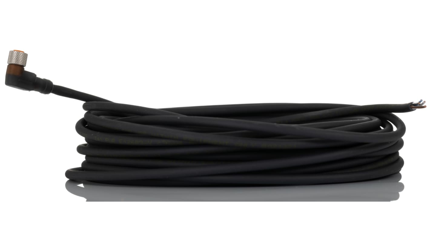 Lumberg Automation Right Angle Female 4 way M8 to Unterminated Sensor Actuator Cable, 10m