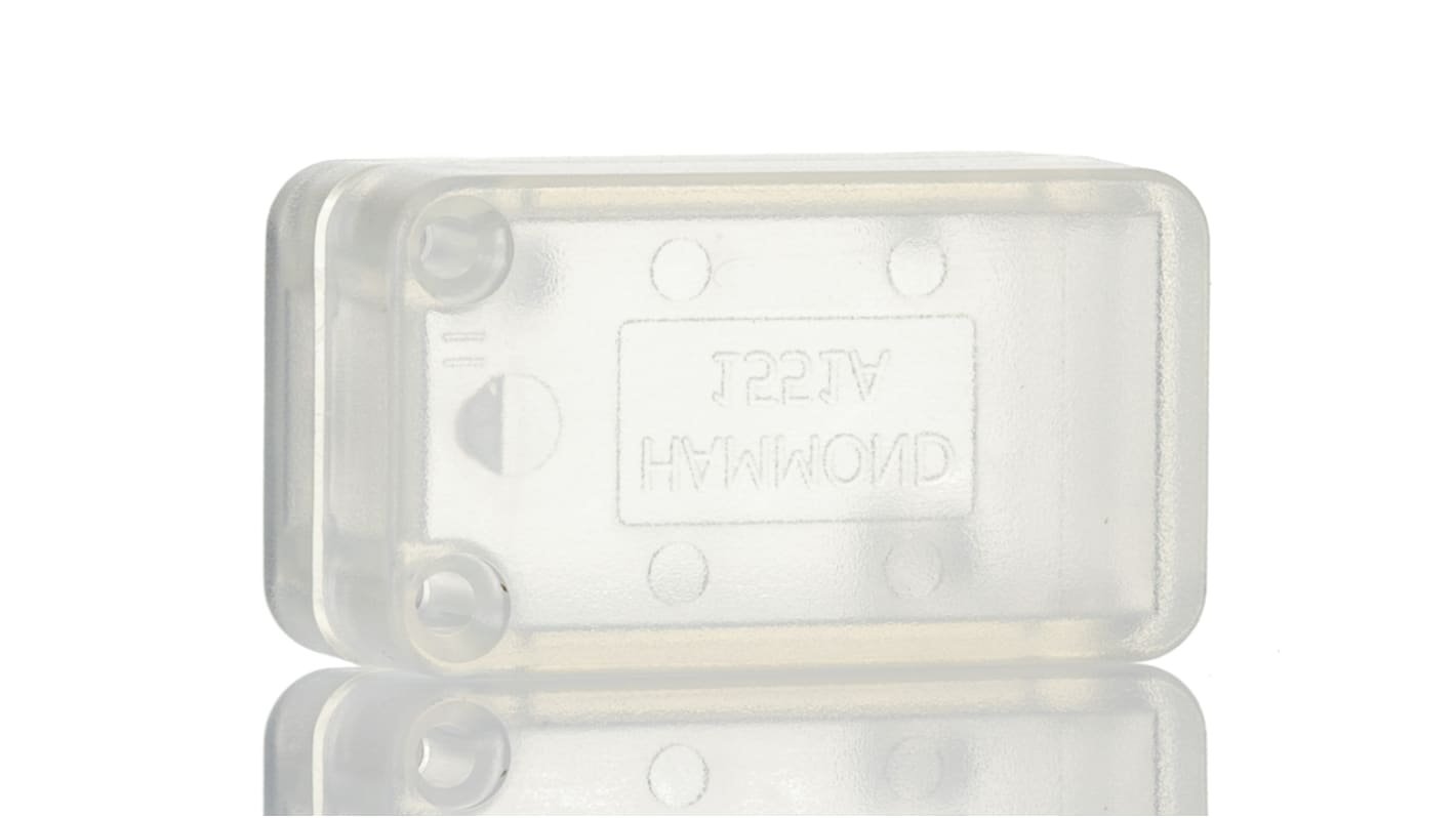 Hammond 1551 Series Clear ABS Enclosure, IP54, Flanged, Clear Lid, 35 x 20 x 15.5mm