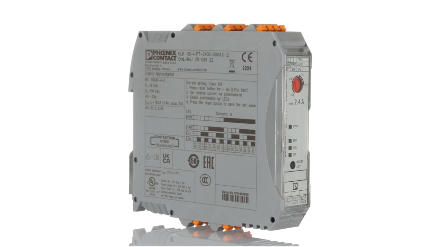 Phoenix Contact CONTACTRON  Motor Starter, Direct Starter, 24 V dc, 3 Phase, IP20