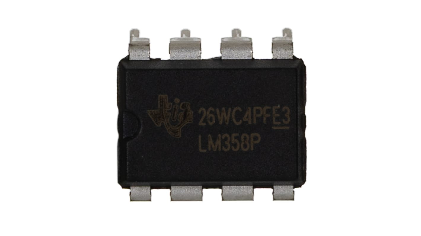 LM358P Texas Instruments, Op Amps, 1.2MHz, 3 → 30 V, 8-Pin PDIP