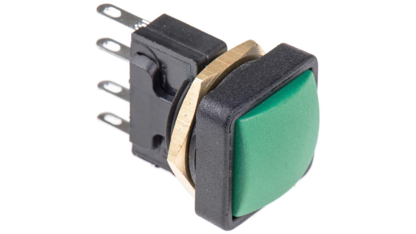 ITW Switches 49-59 Series Push Button Switch, Momentary, Panel Mount, 16mm Cutout, SPDT, 250V ac, IP67