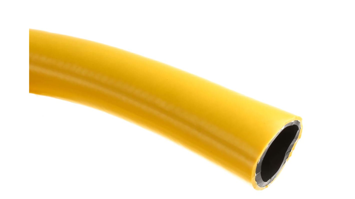 RS PRO PVC, Hose Pipe, 25mm ID, 32.5mm OD, Yellow, 25m
